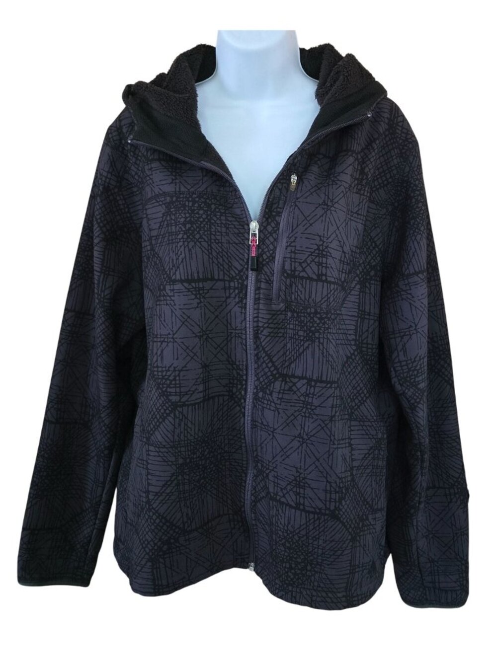 ACG XL Hooded Jacket Geometric Zip-Up Sherpa Lined running hiking workout gym ra